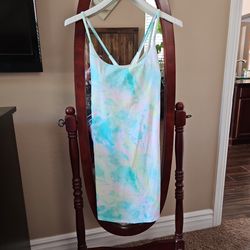 Tie dye halter short outfit