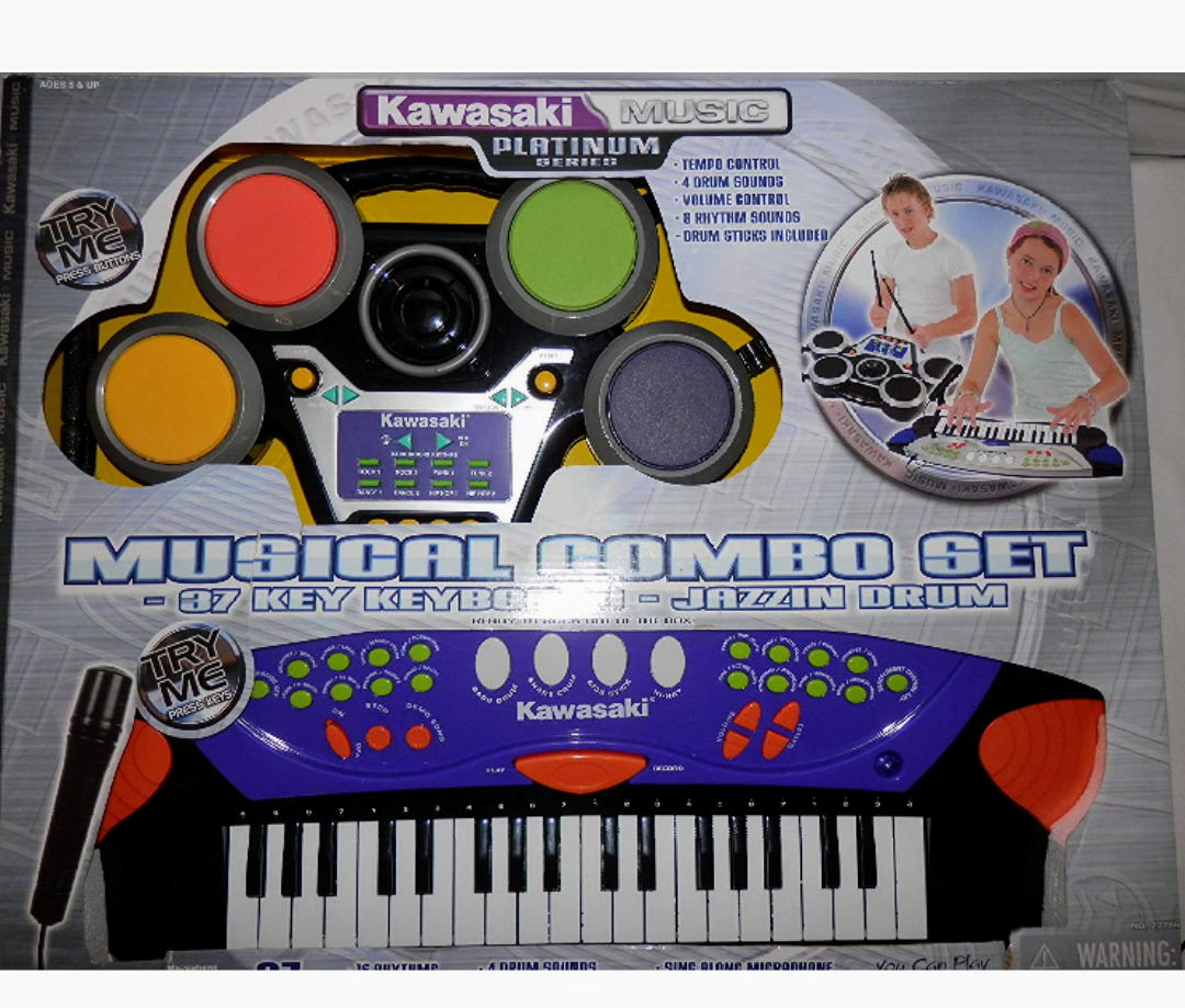 Kawasaki keyboard and drum set