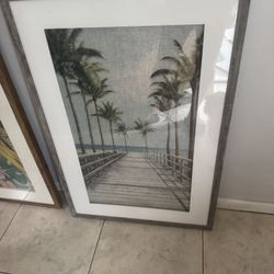 Framed Ocean Boardwalk Print 