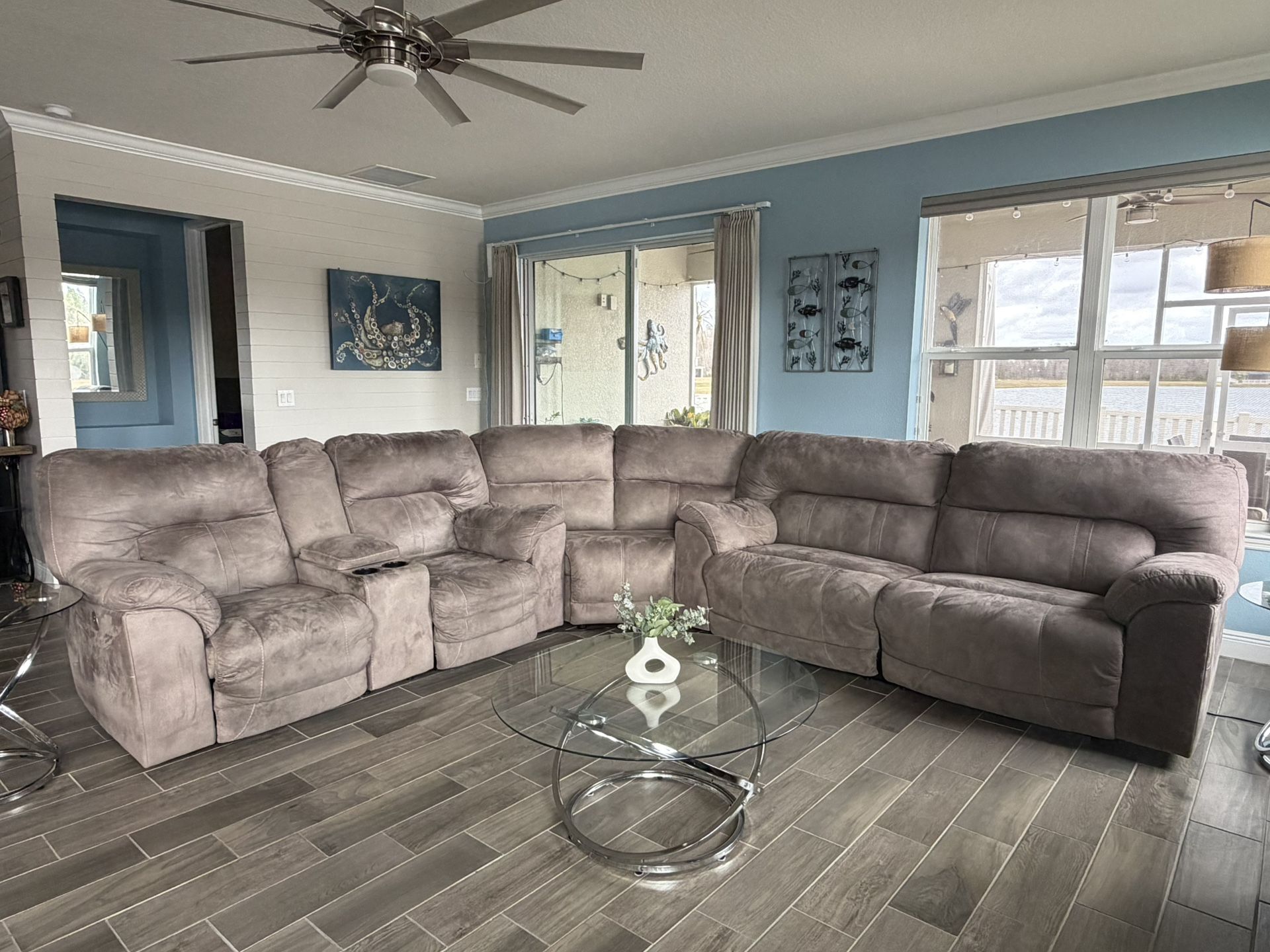 Ashley Cavalcade 3-Piece Power Reclining Sectional - Pick Up Only 