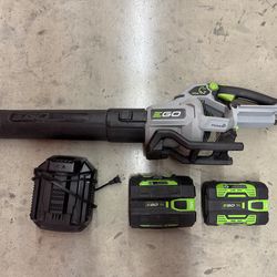 EGO 580 power+ blower, batteries and charger