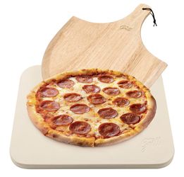 New Pizza Stone And Peel. For Oven & Grilling 
