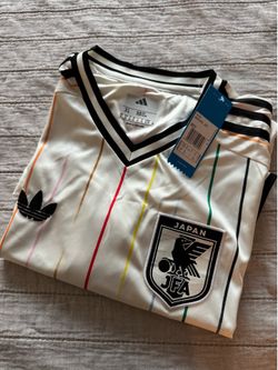 Adidas Originals Japan JFA Jersey White Rainbow Stripes Men’s XL (New With Tags)