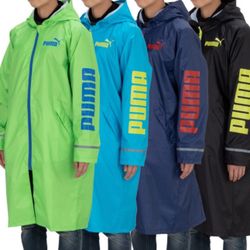 PUMA Chirdren Logo Printed Sleeve Hooded Unisex Kids Outdoor Rain Coat