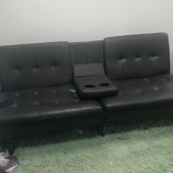 Two full leather futons $125