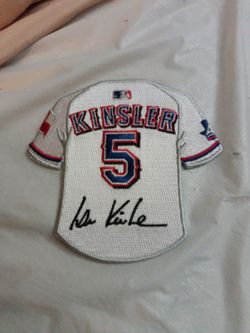 Super rare ian kinsler patch Texas rangers