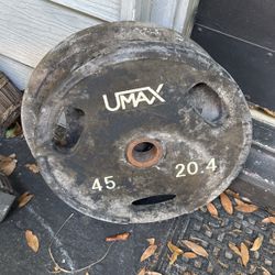 (2) UMAX 45 lb Urethane weight plate