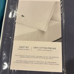 Brand New 🐊 Lacoste Twin Sheet Set (Navy Blue) 