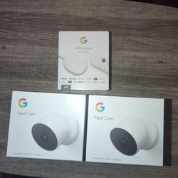 2 Google Nest Cameras, 1 Chromecast HD