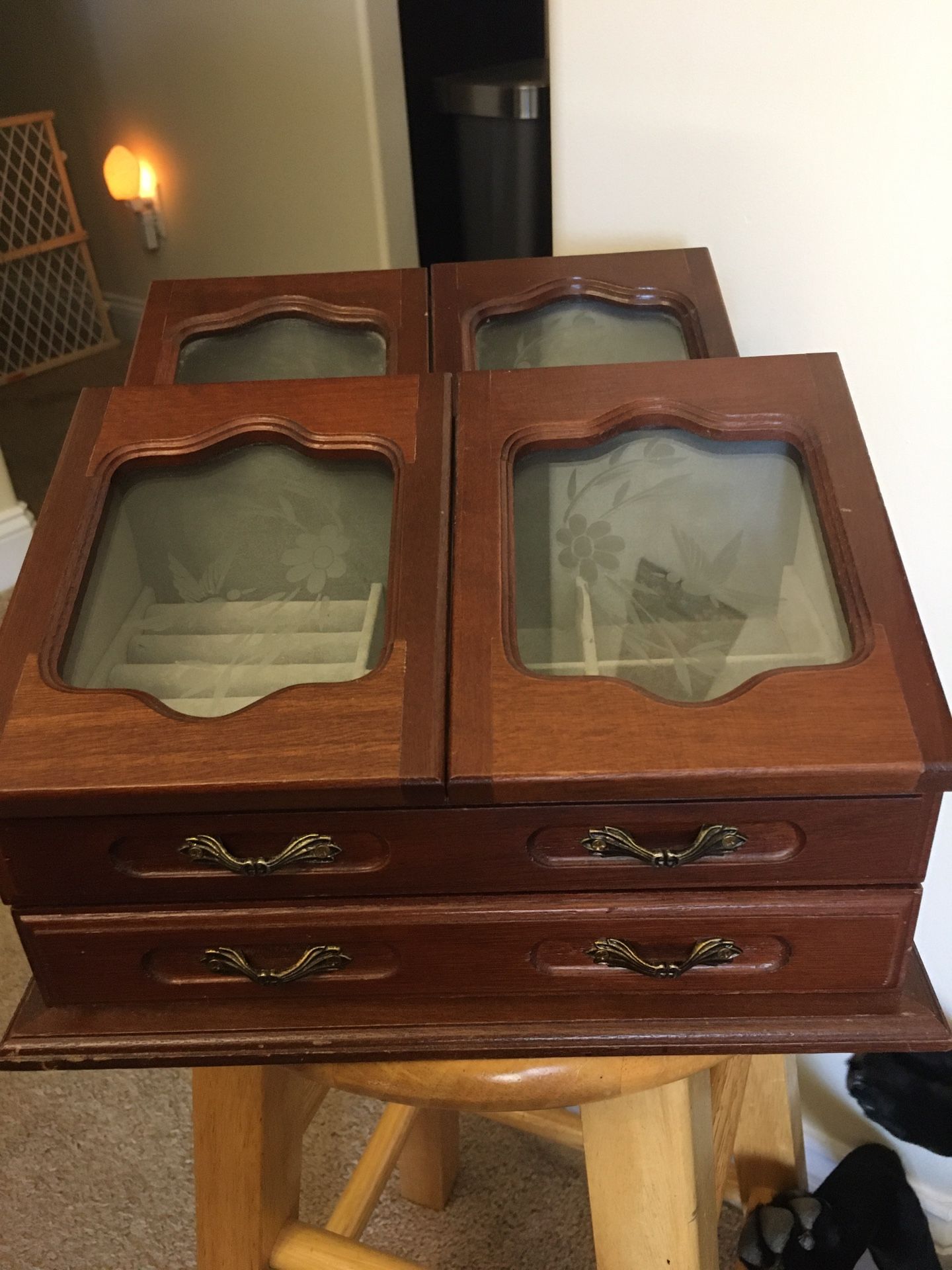 2 Wooden Jewelry Boxes
