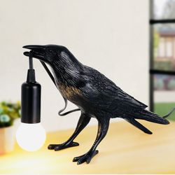 Crow Lamp - Raven Lamp Adjustable Brightness with Bulb，Bird lamp，Crow Light Decor for Bedside Bedroom Living Room Decor