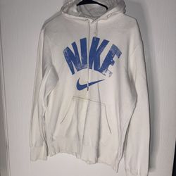 Men’s White And Blue Nike Hoodie 
