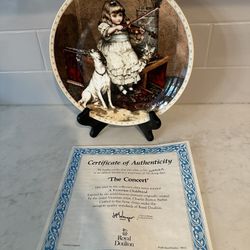 Royal Doulton “The Concert” Plate, A Victorian Childhood w/ COA