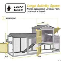 🥨Aivituvin- AIR61 Mobile Chicken Tractor for 2-3 Chickens( Inner Space 18.47ft²) - One Set, 👀item in the box…need to be assembled by yourself 
