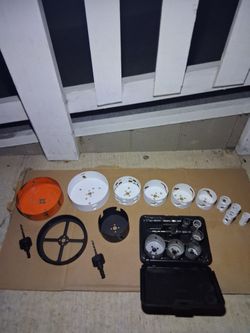 Hole Saw Set 6 3/8" - 7/8" Including X4 Arbors 3wood/metal 1 Masonary