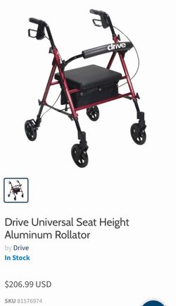 Brand new Drive Universal Seat Height Aluminum Rollator
