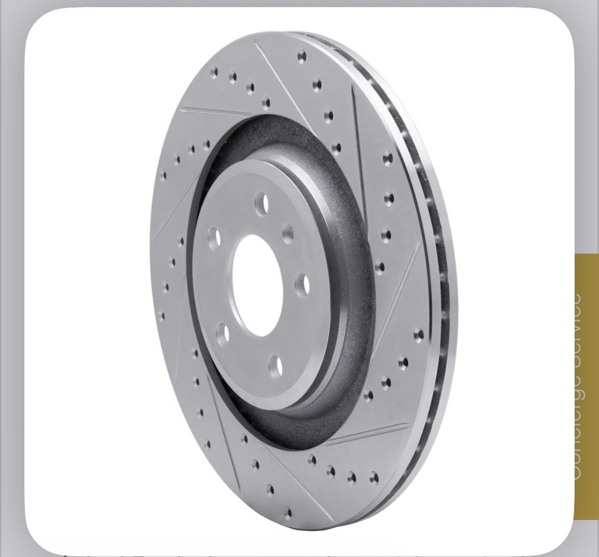 Dynamic Friction (contact info removed)6R - Drilled and Slotted Silver Zinc Brake Rotor, 330 mm