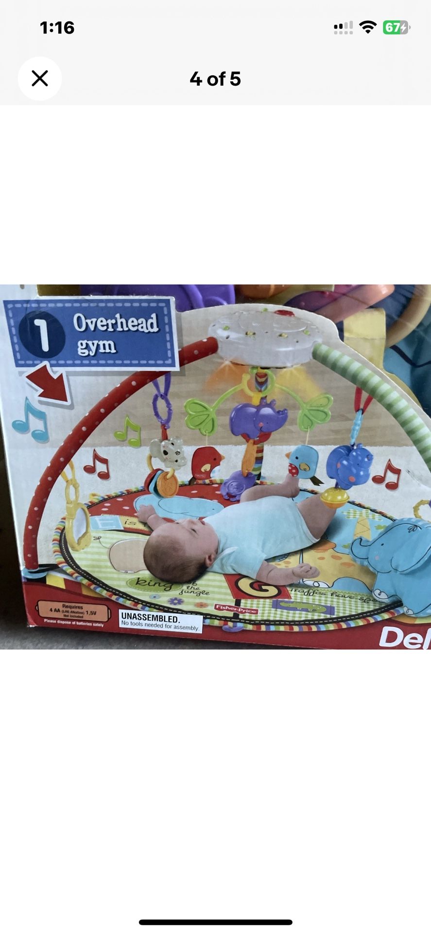 Fisher Price Deluxe Luv U Zoo musical Mobile gym