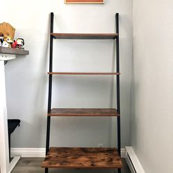 Leaning Ladder Bookcase Display Shelf