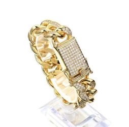 New 18 k yellow gold Cuban link bracelet