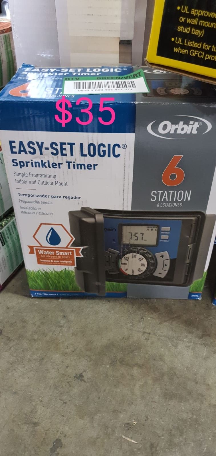 6 station orbit sprinkler timer outdoor