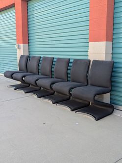 Contemporary Z Dining Chairs, Set of 6