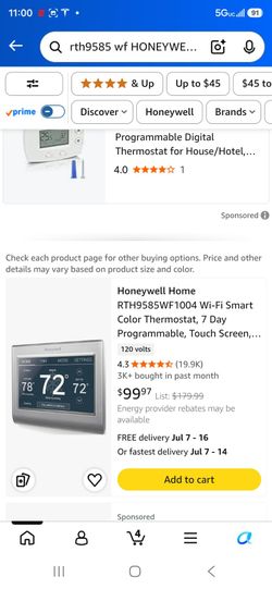 RTH9585 WF HONEYWELL THERMOSTAT