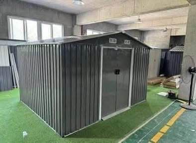 New in Box Assembled Need 8’ L x 10’’ W x 6.’ H galvanized steel Metal Storage Shed Outdoor Garden