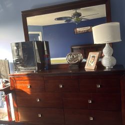 Dresser  With Bed and Two Side Tables