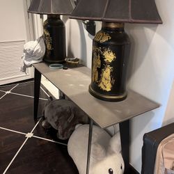 Console Table Concrete Look / Steal Legs