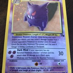 Holographic Gengar Pokémon Card