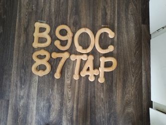 6-in Pinewood Letters And Numbers