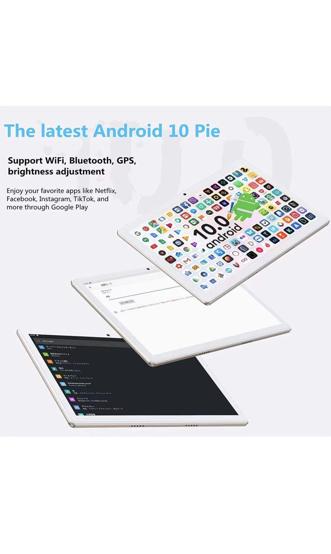 Tablet 10 inch ,Android 10 Tablet Google GMS Certified,4GB RAM 64GB ROM,128GB Expandable,Wi-Fi,Bluetooth,GPS,Tablet with Keyboard,Mouse,Tablet Cover a