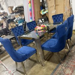 Dining Table 6 Chairs New 