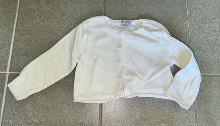 The Children's Place White Knit Cardigan Sweater Size 4T