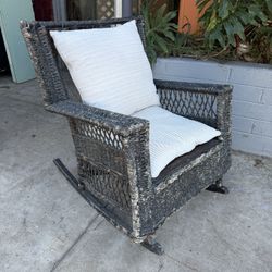 Antique Farmhouse Style Rocking Chair, Perfect For The Backyard