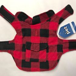 Dog Waterproof Plaid Rain Coat Reversible XS {85}.[Parma]