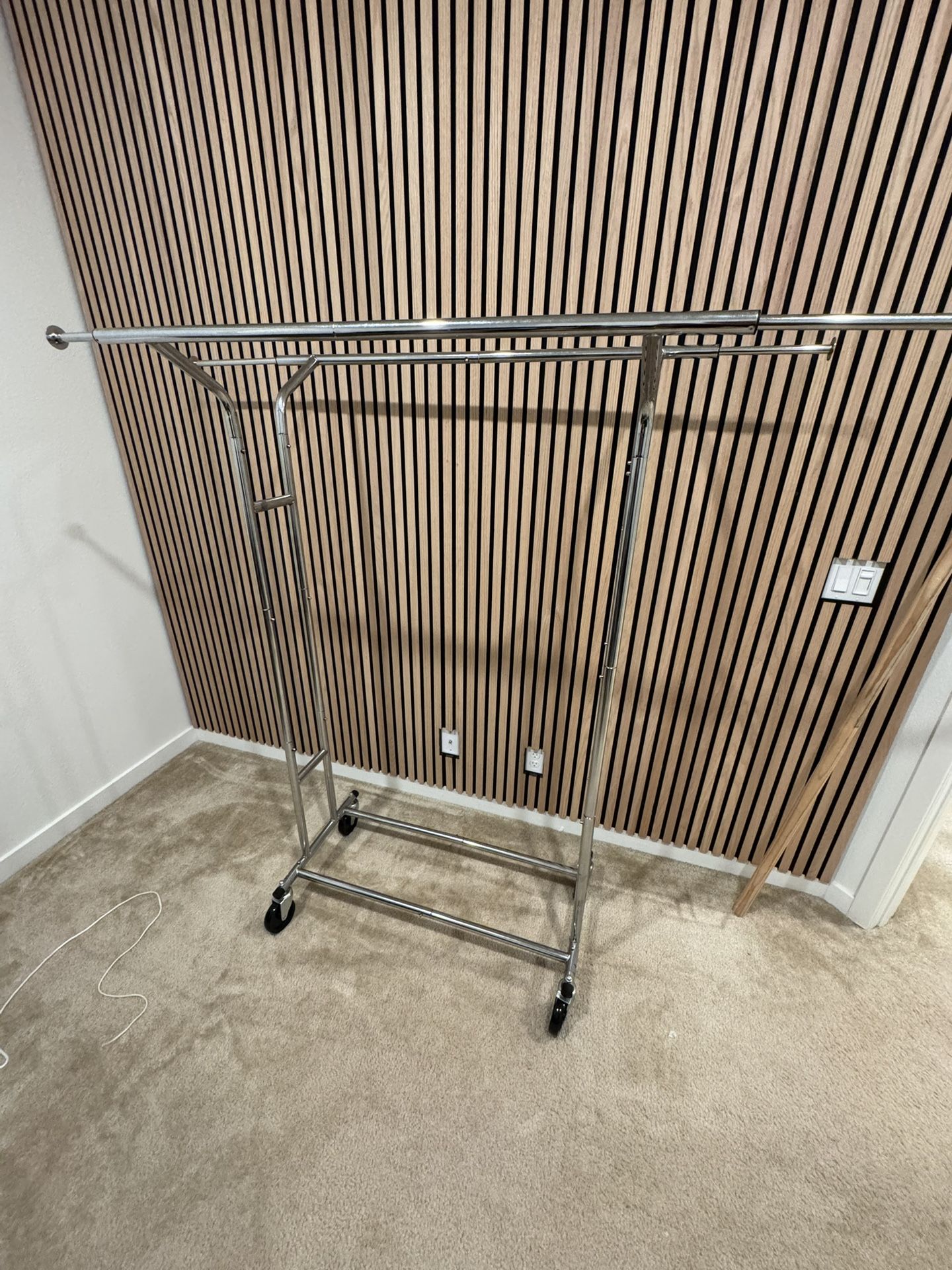 Rolling Metal Clothes Rack