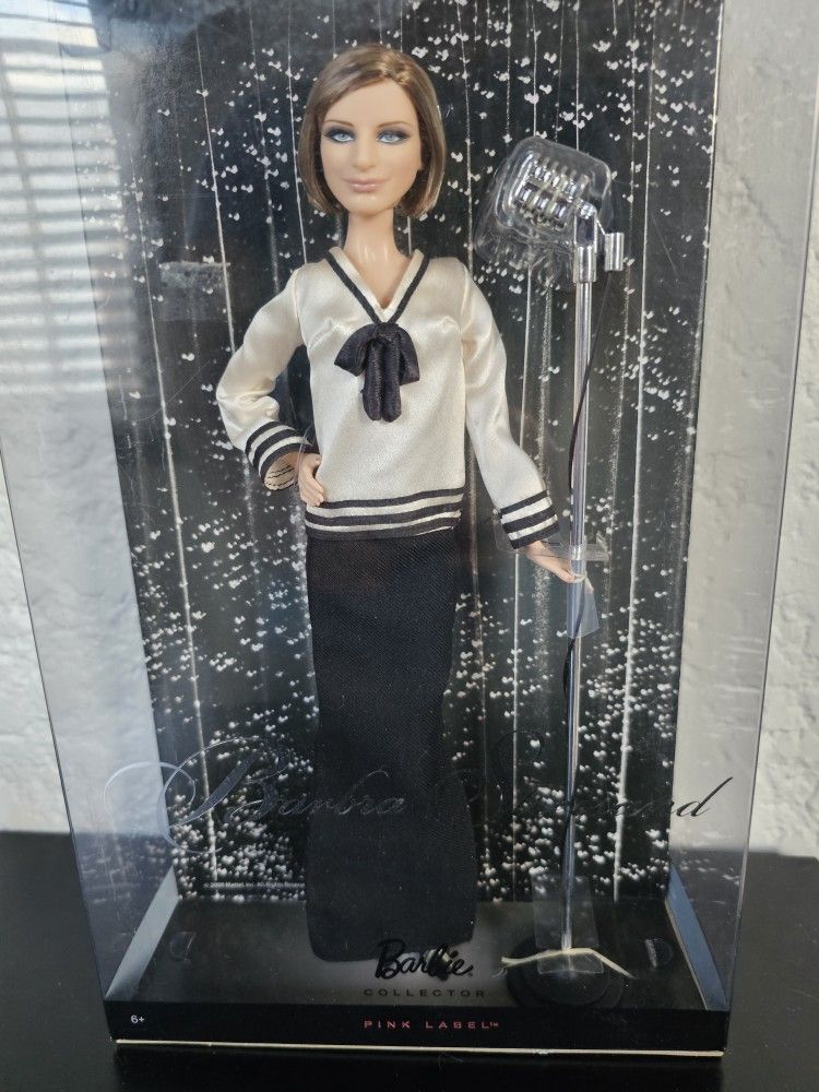 BARBRA STREISAND BARBIE dressed doll PINK LABEL 2009 MATTEL NIB