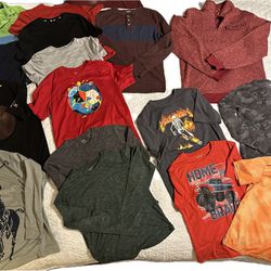 Lot Of 15 Boys Shirts Size 14-16 SS And LS