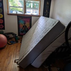 Excellent Shape Queen size box spring And Bed Frame $20