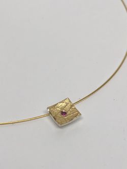 Silver and Gold Ruby Pendant