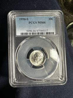 Pcgs Ms 66 1950-s Roosevelt Dime