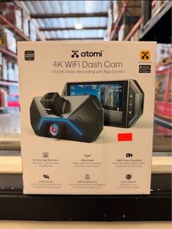 Atomi 4K WiFi Dash Cam Brand New In Box