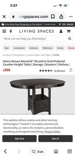 Dining Table expands from round to oval
