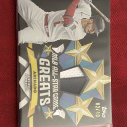 2025 Topps 'All-Star Game Greats' Nolan Arenado Event Worn PATCH RELIC BLACK /10