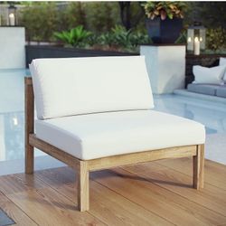 Modway Teak Armless Chair