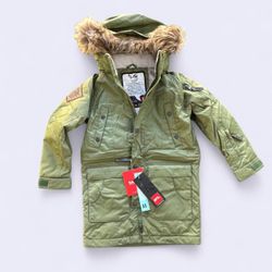 NWT STL Olive Green Snowboard Jacket – Kids Size XS