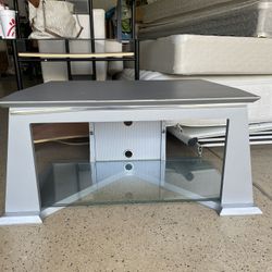 Tv Stand Glass To And Bottom 