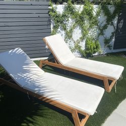 Morell acacia Lounge chairs (set of 2)  - Cream